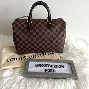 SOLD! Louis Vuitton Speedy 30 Damier Ebene